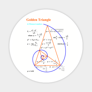 Golden Triangle & Fibonacci Numbers Magnet